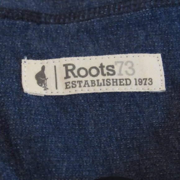 Roots 73 Blue Three-Button Henley Size XL Cotton/Poly Blend EUC - Picture 7 of 10